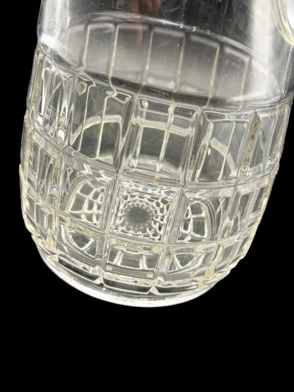 Vintage Imperial Glass "Beaded Block" Clear Glass Water Pitcher – Art Deco 1920s - Picture 7 of 8